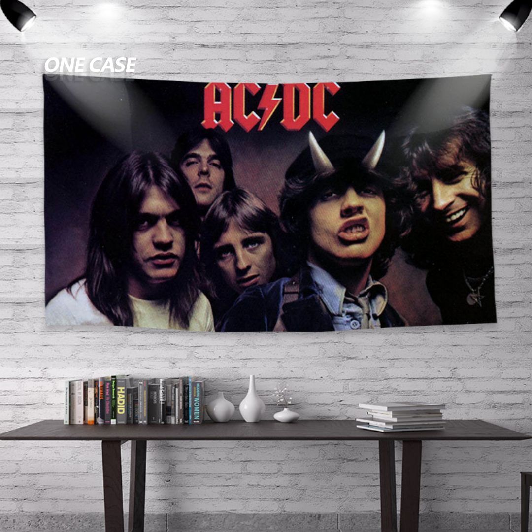 ACDC Rock Band Tapestry Deco Wall Hanging for Room -ONECASE.STUDIO